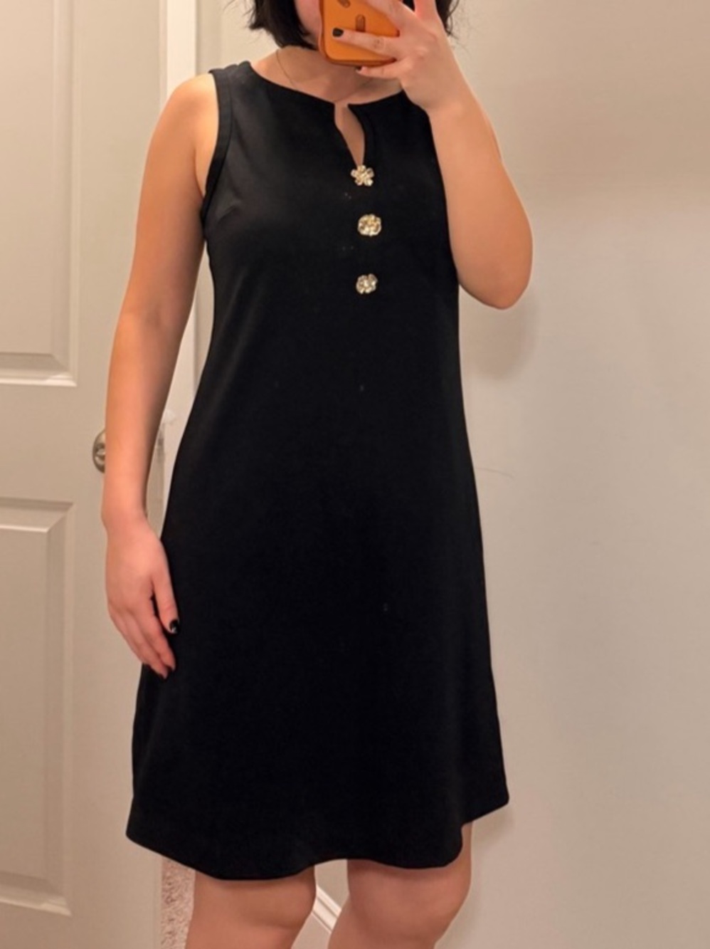 Karl Lagerfeld Black Sleeveless Mini Dress Size 10 Like New